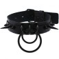 Black Spiked Drum Nails Double Ring Collar