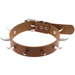 Spiked Rivet Leather Collar