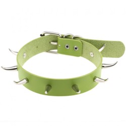 Spiked Rivet Leather Collar