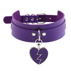 Lightning Heart Pendant Collar