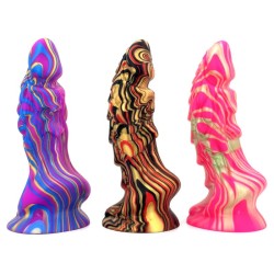 Unicorn Mixed Color Lifelike Silicone Dildo