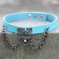 Heart Lock Leather Collar Neck Strap