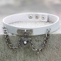 Heart Lock Leather Collar Neck Strap