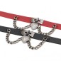 Heart Lock Leather Collar Neck Strap