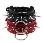 Double Layer PU Leather Silver Nail Collar