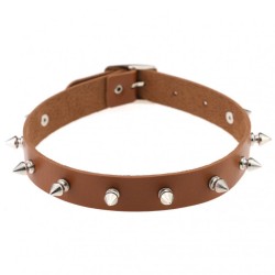 Punk Spiked Studded Leather Collar