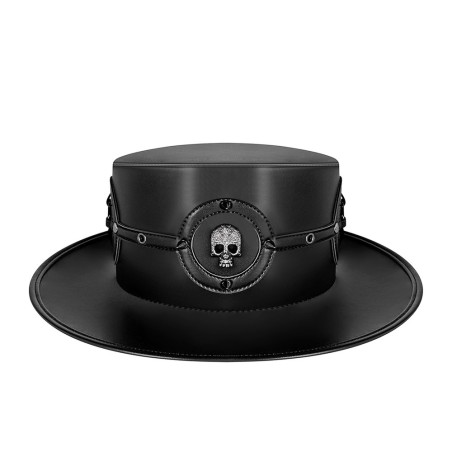 Men's Steampunk Skull Rivet Hat