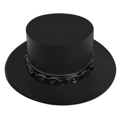 Men's Steampunk Buckles Splice Hat