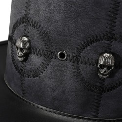 Men's Steampunk Sutural Skull Hat