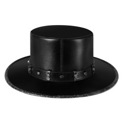 Men's Steampunk Rivet Splice Hat