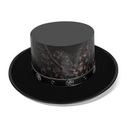 Men's Steampunk Floral Printed Hat