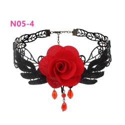 N305 Chain Tassel Gothic Lace Collar