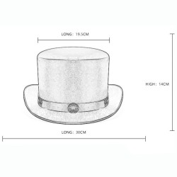 Men's Steampunk Badge Splice Hat