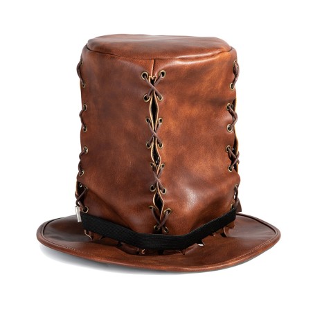 Men's Steampunk Sutural High Hat with Glasses