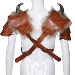 Men Shoulder Armor With Horn