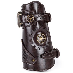 Medieval Unisex Faux Back Leather Bracer Arm Cuff