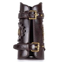 Medieval Unisex Faux Back Leather Bracer Arm Cuff