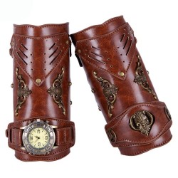 Steampunk Retro Knight Leather Arm Cuff