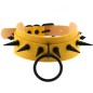 Double Layer PU Leather Black Nail Collar