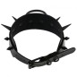 Double Layer PU Leather Black Nail Collar