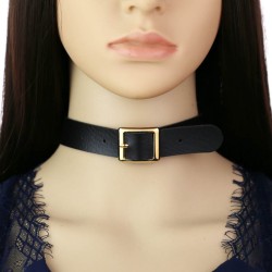 Harajuku Punk Rock Leather Collar - Golden