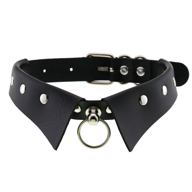 Gothic Leather Collar Choker