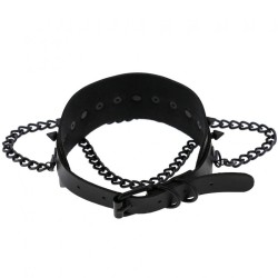 Spikes Collar With Black Chain