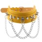 Spikes Collar With Silver Chain