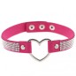 Metal Heart Collar With Diamond