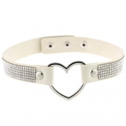 Metal Heart Collar With Diamond