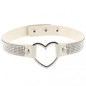 Metal Heart Collar With Diamond