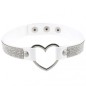 Metal Heart Collar With Diamond