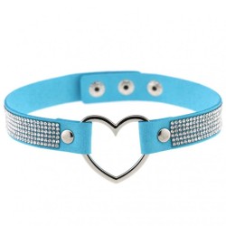 Metal Heart Collar With Diamond