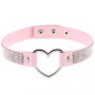 Metal Heart Collar With Diamond