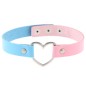 Double Color Metal Heart Collar