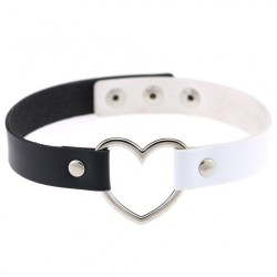 Double Color Metal Heart Collar