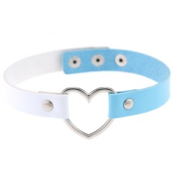 Double Color Metal Heart Collar