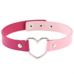 Double Color Metal Heart Collar