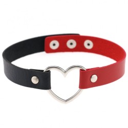 Double Color Metal Heart Collar