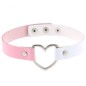 Double Color Metal Heart Collar