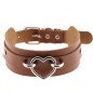 Silver Heart Punk Collar