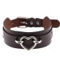 Silver Heart Punk Collar