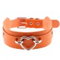 Silver Heart Punk Collar