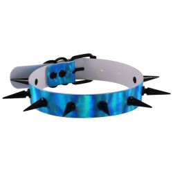 Laser Collar Spikes Punk Neck Collar