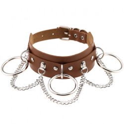 Metal O Ring Collar With Chain