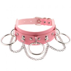 Metal O Ring Collar With Chain