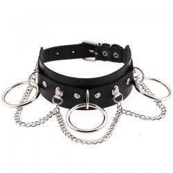 Metal O Ring Collar With Chain