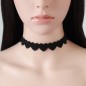 Black Heart Circle Suede Collar