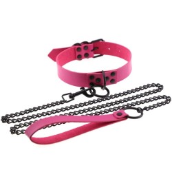 Colorful O Ring Punk Collars With Lead