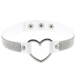 Rhinestone Collar With Heart